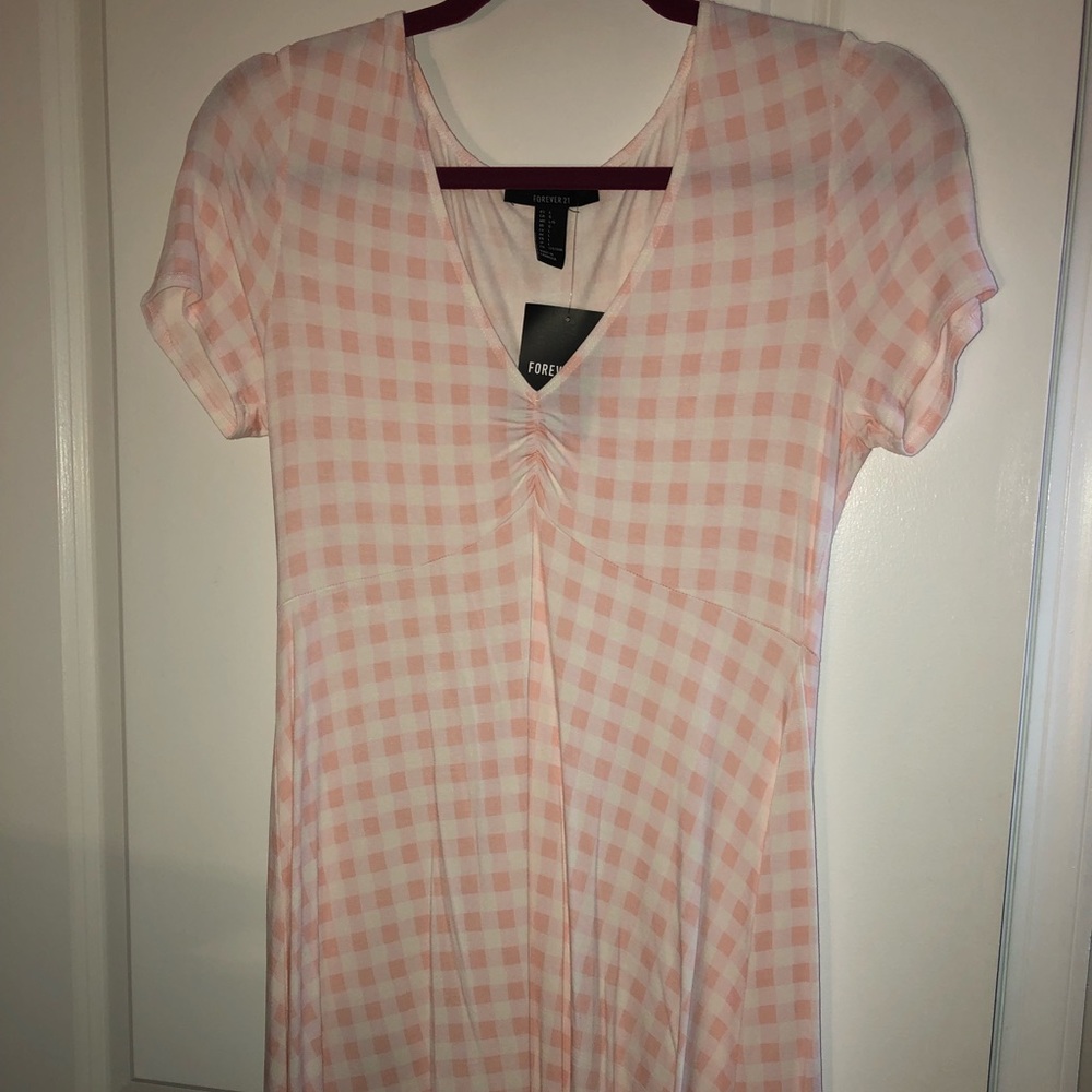 Forever 21 Pink Gingham Dress NWT - Picture 3 of 7